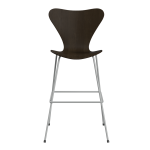 FRITZ HANSEN krzesło barowe SERIES 7 76cm fornir naturalny różne warianty  bardzo ciemny dąb