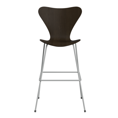 FRITZ HANSEN krzesło barowe SERIES 7 76cm fornir naturalny różne warianty  bardzo ciemny dąb