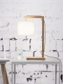 LAMPA STOŁOWA HIMALAYA BAMBUSOWA PODSTAWA, LNIANY ABAŻUR, WIELE KOLORÓW	- IT'S ABOUT ROMI