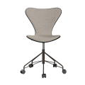FRITZ HANSEN krzesło obrotowe SERIES 7 barwiony fornir tapicerowany front