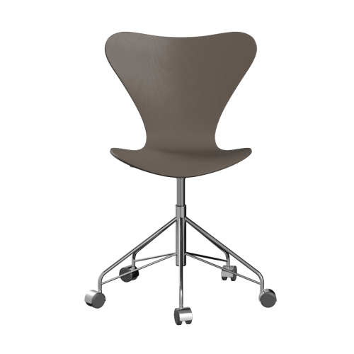 FRITZ HANSEN krzesło obrotowe SERIES 7 fornir barwiony różne warianty gliniany brąz