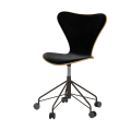 FRITZ HANSEN krzesło obrotowe SERIES 7 naturalny fornir tapicerowany front