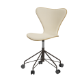 FRITZ HANSEN krzesło obrotowe SERIES 7 naturalny fornir tapicerowany front