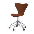 FRITZ HANSEN krzesło obrotowe SERIES 7 naturalny fornir tapicerowany front