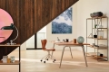 FRITZ HANSEN krzesło obrotowe SERIES 7 naturalny fornir tapicerowany front