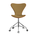 FRITZ HANSEN krzesło obrotowe SERIES 7 lakierowany fornir tapicerowany front