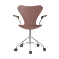 FRITZ HANSEN krzesło obrotowe z podłokietnikami SERIES 7 fornir lakierowany różne warianty dzika róża