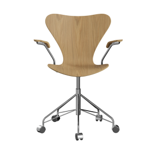 FRITZ HANSEN krzesło obrotowe z podłokietnikami SERIES 7 fornir naturalny różne warianty dąb