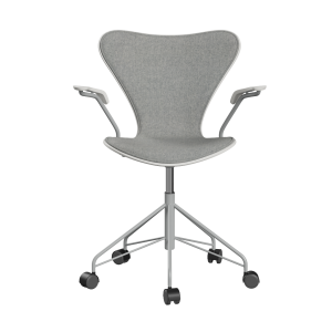 FRITZ HANSEN krzesło obrotowe z podłokietnikami SERIES 7 lakierowany fornir tapicerowany front