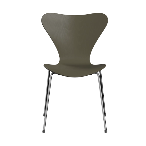FRITZ HANSEN krzesło SERIES 7 fornir barwiony różne warianty oliwkowy