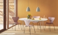 FRITZ HANSEN krzesło SERIES 7 fornir barwiony różne warianty lawendowy błękit