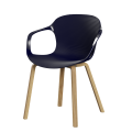 FRITZ HANSEN krzesło z podłokietnikami NAP Ks-62, nogi dębowe, różne kolory