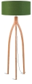 LAMPA PODŁOGOWA ANNAPURNA BAMBUS 3-NOŻNA 128CM/ABAŻUR 60X30CM, LNIANY ZIELEŃ LASU  GOOD&MOJO