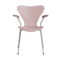FRITZ HANSEN krzesło z podłokietnikami SERIES 7 fornir barwiony różne warianty blady róż