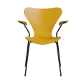 FRITZ HANSEN krzesło z podłokietnikami SERIES 7 fornir barwiony różne warianty żółty