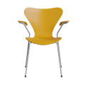 FRITZ HANSEN krzesło z podłokietnikami SERIES 7 fornir barwiony różne warianty żółty