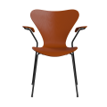 FRITZ HANSEN krzesło z podłokietnikami SERIES 7 fornir barwiony różne warianty rajski pomarańcz