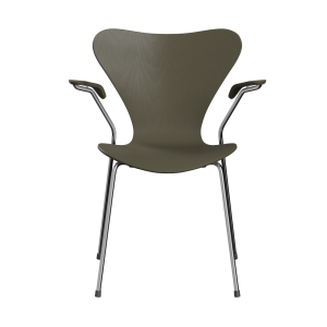 FRITZ HANSEN krzesło z podłokietnikami SERIES 7 fornir barwiony różne warianty oliwkowy