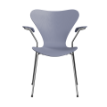 FRITZ HANSEN krzesło z podłokietnikami SERIES 7 fornir barwiony różne warianty lawendowy błękit