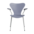 FRITZ HANSEN krzesło z podłokietnikami SERIES 7 fornir barwiony różne warianty lawendowy błękit