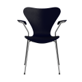 FRITZ HANSEN krzesło z podłokietnikami SERIES 7 fornir barwiony różne warianty granatowy