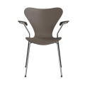 FRITZ HANSEN krzesło z podłokietnikami SERIES 7 fornir barwiony różne warianty gliniany brąz