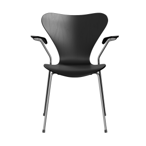 FRITZ HANSEN krzesło z podłokietnikami SERIES 7 fornir barwiony różne warianty czarny
