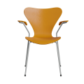 FRITZ HANSEN krzesło z podłokietnikami SERIES 7 fornir barwiony różne warianty ciemny żółty