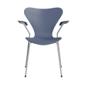 FRITZ HANSEN krzesło z podłokietnikami SERIES 7 fornir barwiony różne warianty błękit zmierzchu