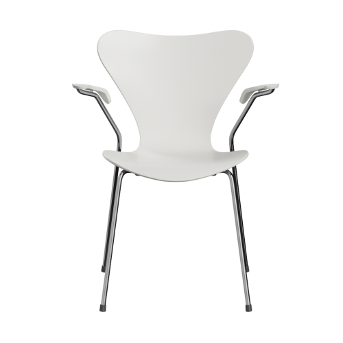 FRITZ HANSEN krzesło z podłokietnikami SERIES 7 fornir lakierowany różne warianty biały
