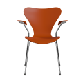 FRITZ HANSEN krzesło z podłokietnikami SERIES 7 fornir lakierowany różne warianty rajski pomarańcz