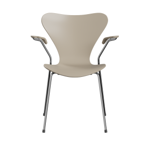 FRITZ HANSEN krzesło z podłokietnikami SERIES 7 fornir lakierowany różne warianty jasny beż