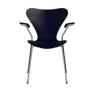 FRITZ HANSEN krzesło z podłokietnikami SERIES 7 fornir lakierowany różne warianty granatowy