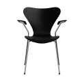 FRITZ HANSEN krzesło z podłokietnikami SERIES 7 fornir lakierowany różne warianty czarny