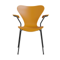 FRITZ HANSEN krzesło z podłokietnikami SERIES 7 fornir lakierowany różne warianty ciemny żółty