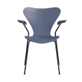 FRITZ HANSEN krzesło z podłokietnikami SERIES 7 fornir lakierowany różne warianty błękit zmierzchu