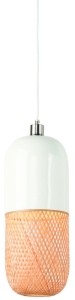 LAMPA WISZĄCA MEKONG BAMBUS /20X50CM PODŁUŻNY, BIAŁA/NATURALNY GOOD&MOJO