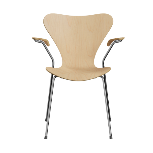 FRITZ HANSEN krzesło z podłokietnikami SERIES 7 fornir naturalny różne warianty klon