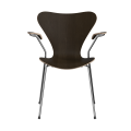 FRITZ HANSEN krzesło z podłokietnikami SERIES 7 fornir naturalny różne warianty ciemny dąb