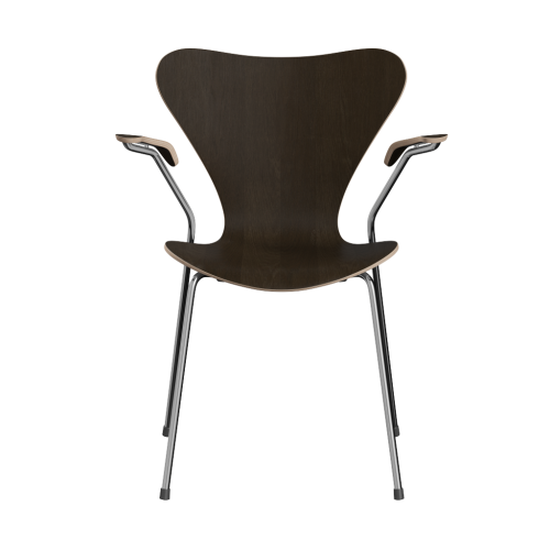 FRITZ HANSEN krzesło z podłokietnikami SERIES 7 fornir naturalny różne warianty ciemny dąb