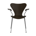 FRITZ HANSEN krzesło z podłokietnikami SERIES 7 fornir naturalny różne warianty bardzo ciemny dąb