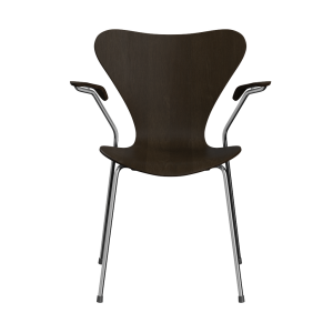 FRITZ HANSEN krzesło z podłokietnikami SERIES 7 fornir naturalny różne warianty bardzo ciemny dąb