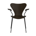 FRITZ HANSEN krzesło z podłokietnikami SERIES 7 fornir naturalny różne warianty bardzo ciemny dąb