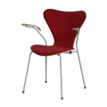 FRITZ HANSEN krzesło z podłokietnikami SERIES 7 naturalny fornir różne warianty tapicerowany front