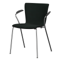 FRITZ HANSEN krzesło z podłokietnikami VICO DUO front tapicerowany różne kolory podstawa chrom