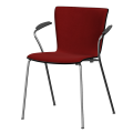 FRITZ HANSEN krzesło z podłokietnikami VICO DUO front tapicerowany różne kolory podstawa chrom