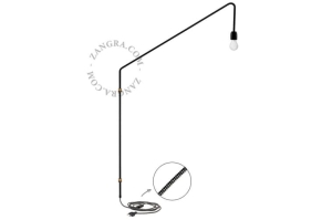 Lampa metalowa elastyczna obrotowa ZANGRA