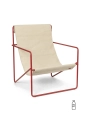 Fotel Desert Lounge Chair Ferm Living Poppy Red