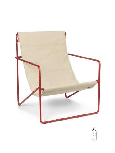 Fotel Desert Lounge Chair Ferm Living Poppy Red