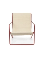 Fotel Desert Lounge Chair Ferm Living Poppy Red